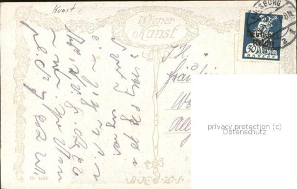 Verlag Wiener Kunst Nr. 1589 Karl Zewy Die Forelle – Bild 2