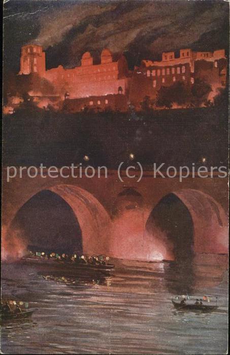 Kley Nr. 117 Heidelberg Schlossbeleuchtung