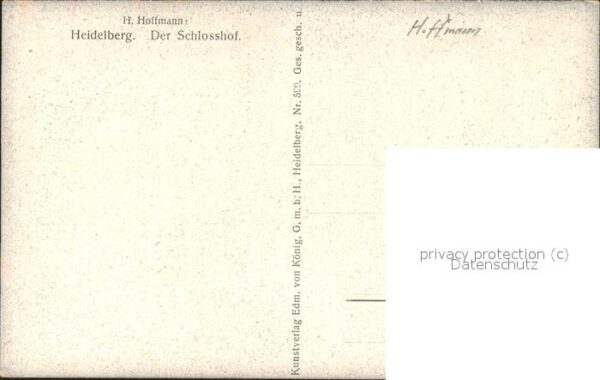 Hoffmann Heinrich Heidelberg Schlosshof Nr. 599 – Bild 2