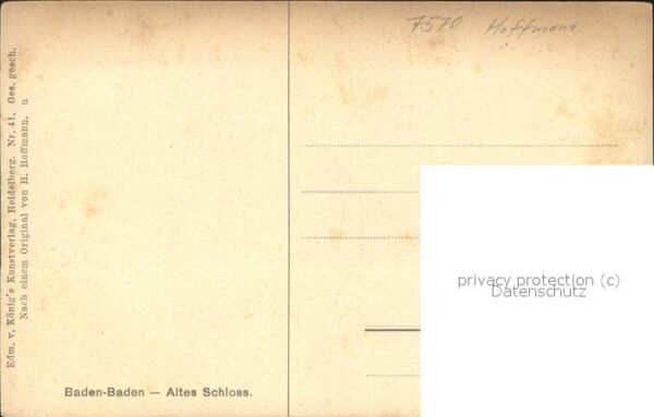Hoffmann Heinrich Baden-Baden Altes Schloss Nr. 41 – Bild 2
