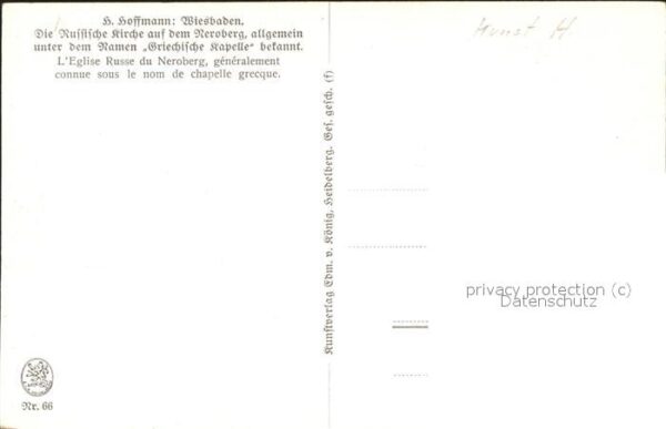 Hoffmann Heinrich Wiesbaden Russische Kirche Neroberg Nr. – Bild 2