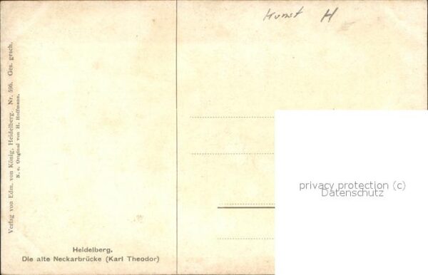 Hoffmann Heinrich Heidelberg alte Neckarbrücke Karl Theod – Bild 2