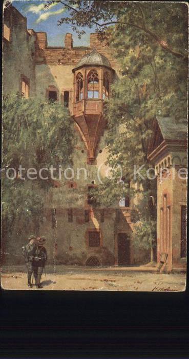 Hoffmann Heinrich Schloss Heidelberg Erker am Bibliotheks