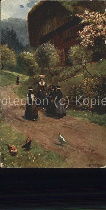 Hoffmann Heinrich Kirchgang St. Georgen Trachten