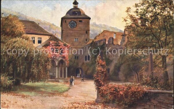 Hoffmann Heinrich Schloss Heidelberg Wartturm Ruprechtsba