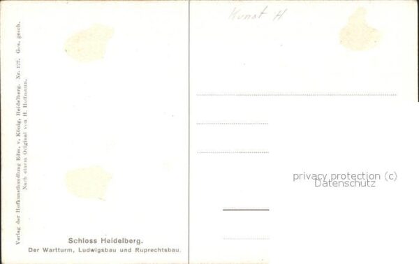 Hoffmann Heinrich Schloss Heidelberg Wartturm Ruprechtsba – Bild 2