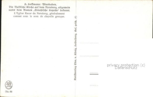 Hoffmann Heinrich Wiesbaden Griechische Kapelle Nr. 66 – Bild 2