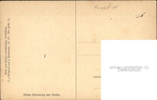 Hoffmann Heinrich Ruine Ehrenberg am Neckar Nr. 737 – Bild 2