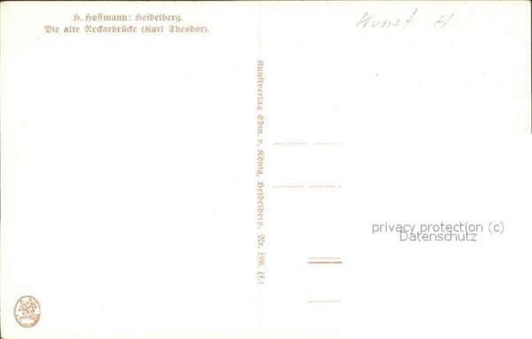 Hoffmann Heinrich Heidelberg alte Neckarbrücke Karl Theod – Bild 2