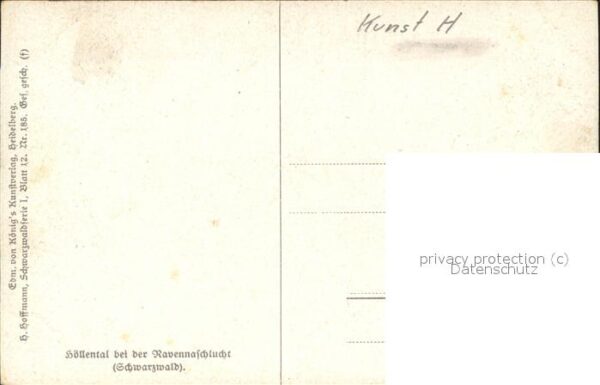 Hoffmann Heinrich Höllental Ravennaschlucht Nr. 185 – Bild 2