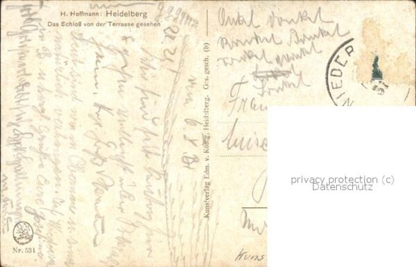 Hoffmann Heinrich Heidelberg Schloß Nr. 531 – Bild 2