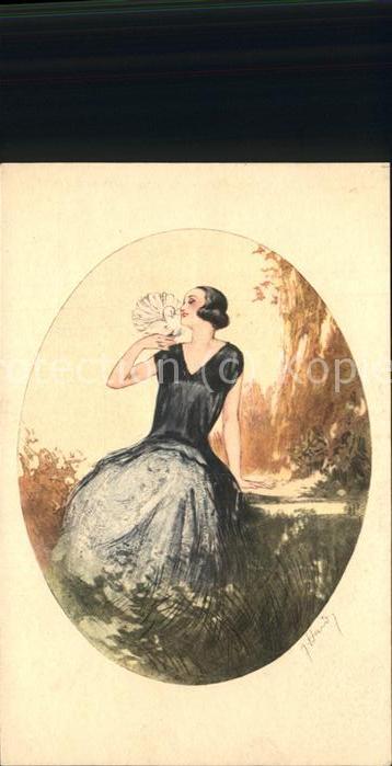 Kuenstlerkarte J. Hardy Frau Taube