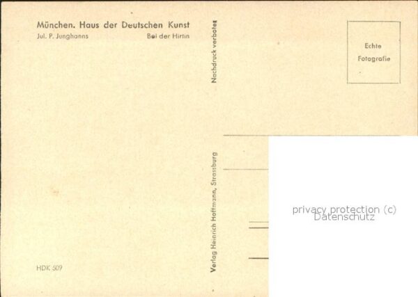 Verlag HDK Nr. 509 Jul. P. Junghanns Bei der Hirtin Ku – Bild 2