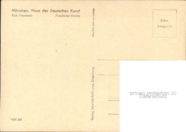 Verlag HDK Nr. 501 Rich. Heymann Friedliche Stunde Zei – Bild 2