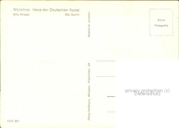 Verlag HDK Nr. 397 Willy Kriegel Die Quelle – Bild 2