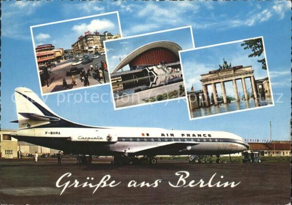 Flugzeuge Zivil Air France Berlin Brandenburgertor