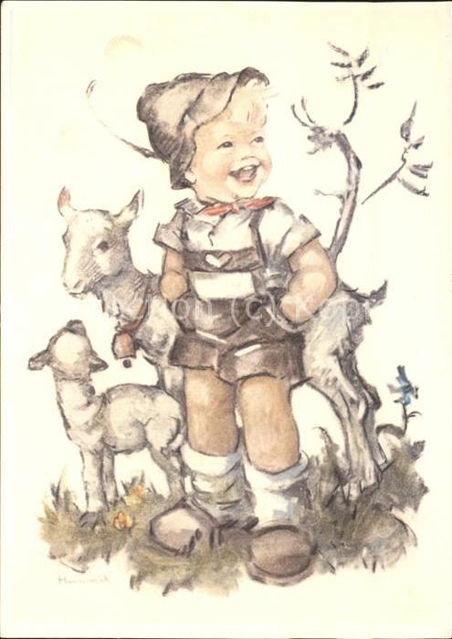 Hummel Nr. 62.1235 Kind Hirte Schaf Lamm Erbhofbau