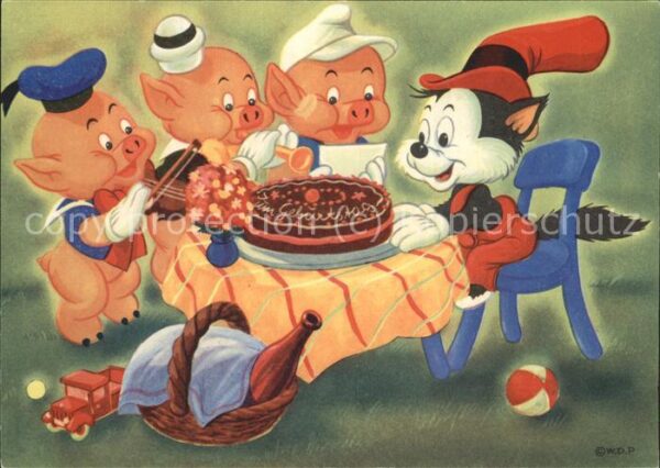 Schweinebach Katze vermenschlicht Torte Geburtstag G