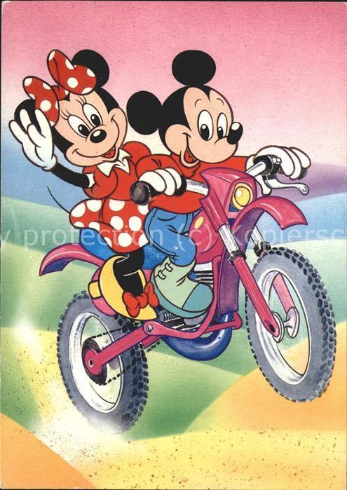 Disney Walt Micky Maus Minnie Motorrad