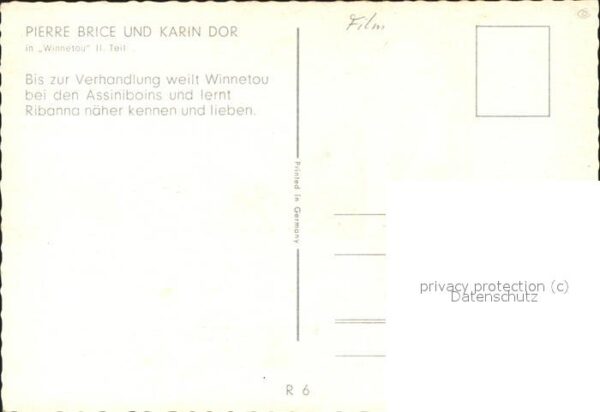 Kino Film Winnetou II. Teil Pierre Brice Karin Do – Bild 2