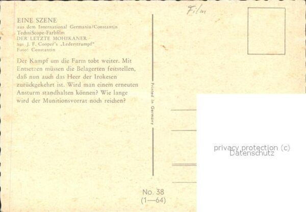 Kino Film Der letzte Mohikaner Szene – Bild 2