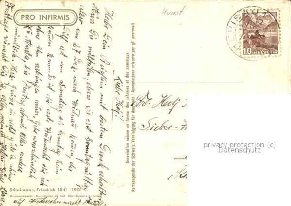 Kuenstlerkarte Stirnimann Friedrich Milchausmessen – Bild 2