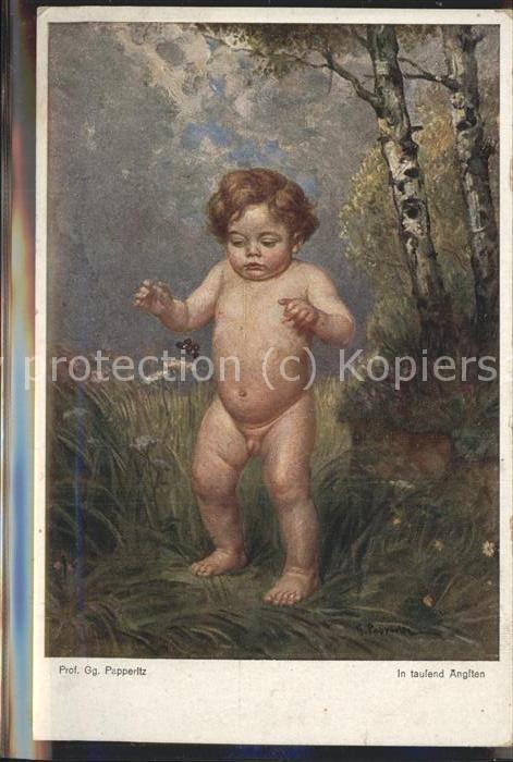 Kuenstlerkarte Prof. Gg. Papperitz Nr. 13 Kind Wald Pa