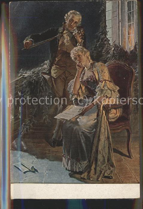 Kuenstlerkarte H. Volkmer Nr. 22 Mozarts erste Liebe G