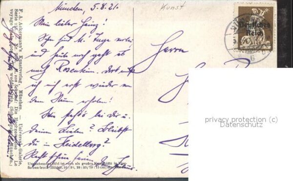 Kuenstlerkarte M.v.Schwind Schackgalerie Nr. 2166 Pfer – Bild 2