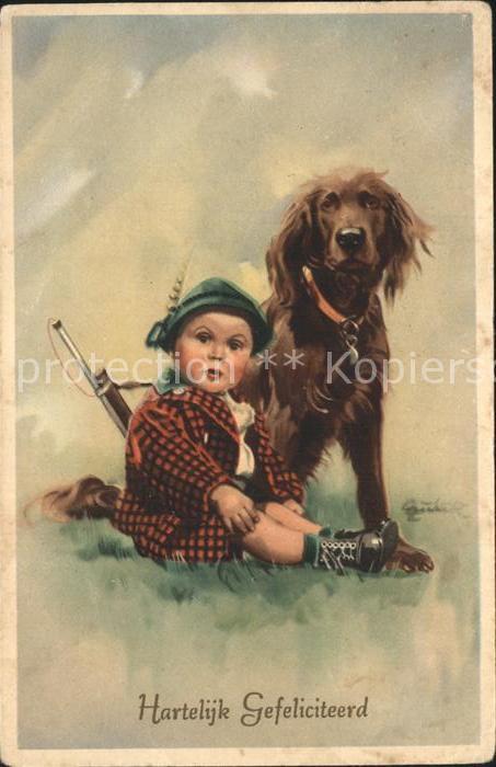 Hunde Jagd Kind Glückwunsch Geburtstag