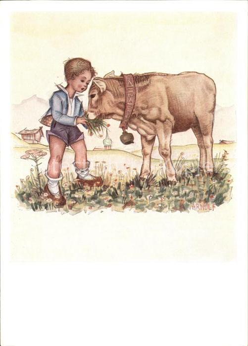 Arnulf Nr. 155 Auf der Alp Kind Kuh