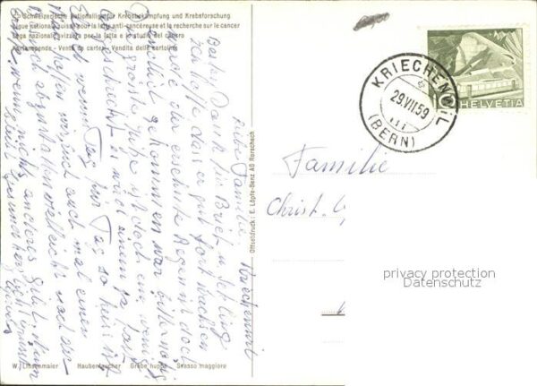 Voegel Haubentaucher Künstlerkarte W. Linsenma – Bild 2