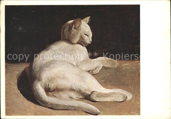 Kuenstlerkarte Theodore Gericault Katze