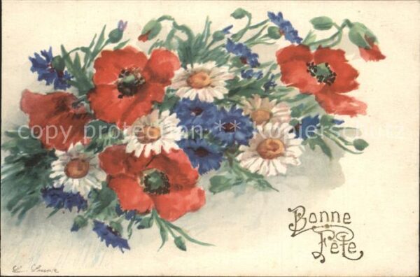 Blumen Glückwunsch Geburtstag Künstlerkarte