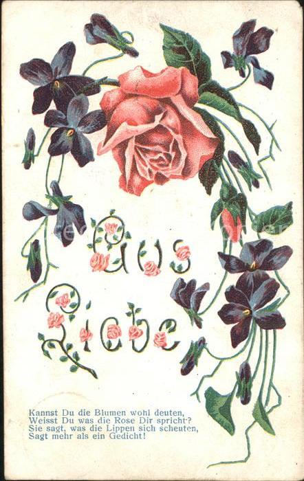 Rosen Veilchen Gedicht