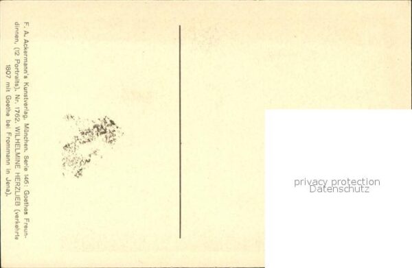 Goethe Johann Wolfgang von Minchen Herzlieb Nr. 1762 F.A.-Ackerman – Bild 2