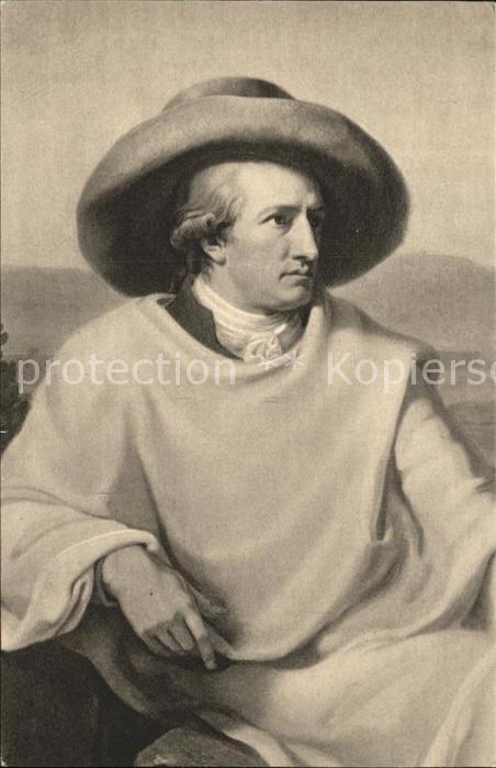 Goethe Johann Wolfgang von Künstlerkarte J.H.W. Tischbein Volksspe