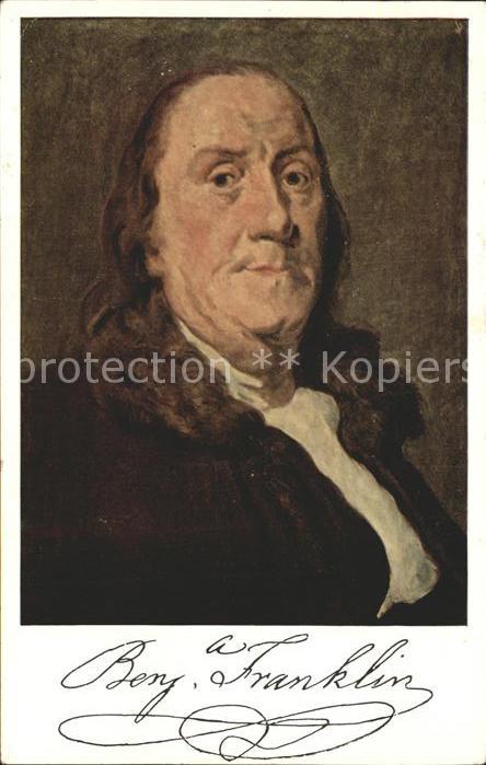 Persoenlichkeiten Benjamin Franklin Künstlerkarte Joseph