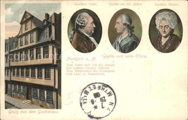 Goethe Johann Wolfgang von Eltern Goethehaus Frankfurt am Main