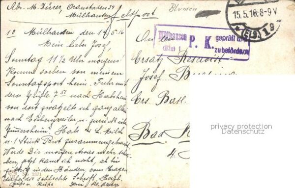 Blumen Feldpost Mülhausen – Bild 2