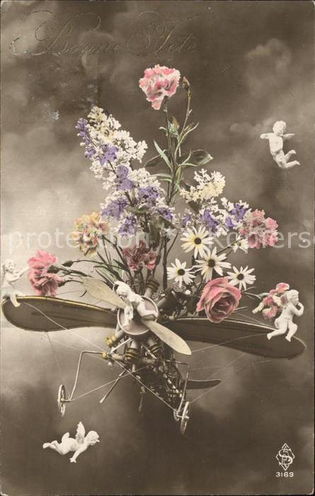 Blumen Rosen Engel Flugzeug
