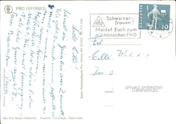 Blumen Feuerlilie Künstlerkarte Max Rud. Geise – Bild 2