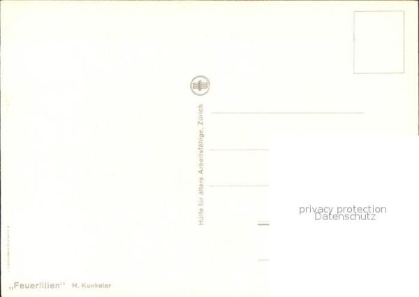 Blumen Feuerlilien Künstlerkarte H. Kunkeler – Bild 2