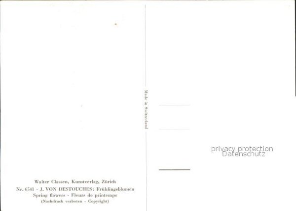 Blumen Frühling Künstlerkarte J. von Destouche – Bild 2
