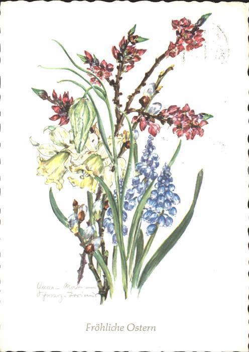 Blumen Künstlerkarte Ostern