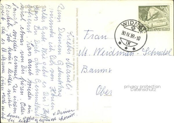 Blumen Flieder Künstlerkarte E. Giger – Bild 2