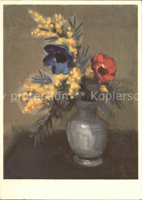 Kuenstlerkarte Conrad Senn Mimosen