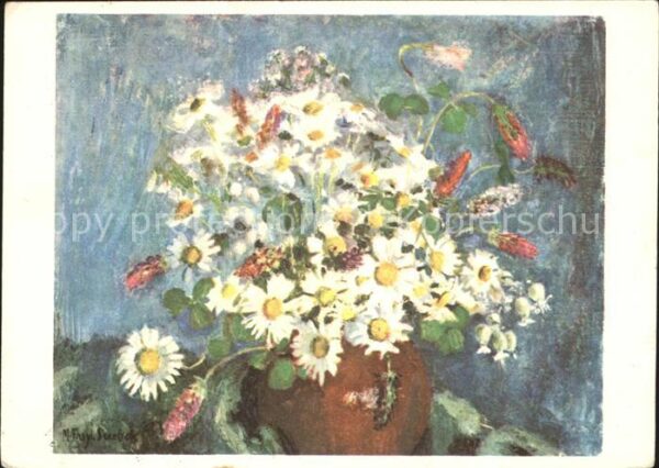 Kuenstlerkarte M. Frey-Surbeck Feldblumen