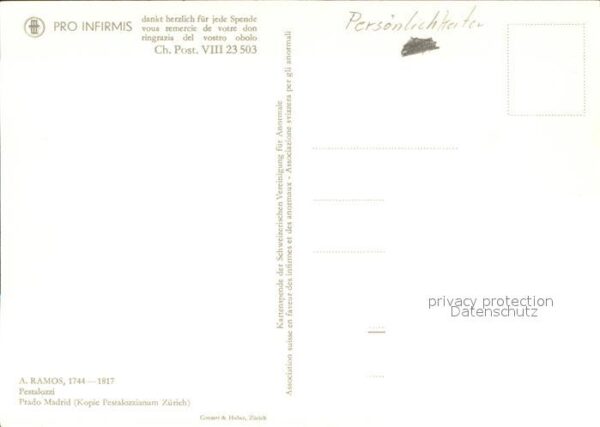 Pestalozzi Heinrich Künstlerkarte A. Ramos – Bild 2