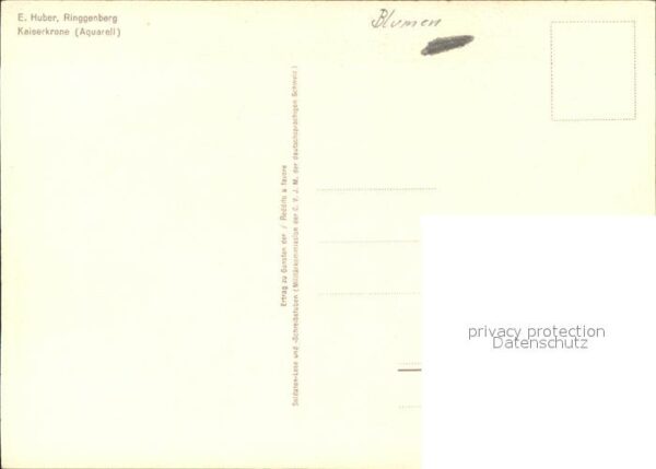 Kuenstlerkarte E. Huber Kaiserkrone – Bild 2